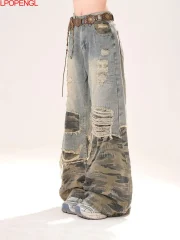 Vintage Camouflage Ripped Spliced - Image 5