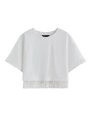 Waist-cropped Lace-spliced - Image 5