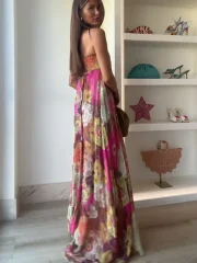 Fashion Printed Strapless Maxi - Image 5
